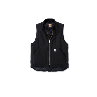 RELAXED FIT FIRM DUCK INSULATED RIB COLLAR VEST