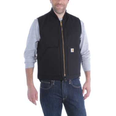 RELAXED FIT FIRM DUCK INSULATED RIB COLLAR VEST