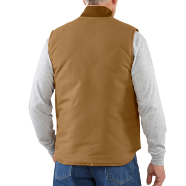 RELAXED FIT FIRM DUCK INSULATED RIB COLLAR VEST