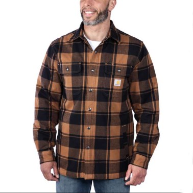 RELAXED FIT HEAVYWEIGHT FLANNEL SHERPA-LINED SHIRT JAC