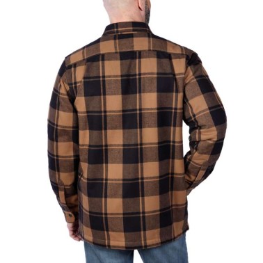 RELAXED FIT HEAVYWEIGHT FLANNEL SHERPA-LINED SHIRT JAC