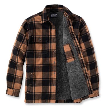 RELAXED FIT HEAVYWEIGHT FLANNEL SHERPA-LINED SHIRT JAC