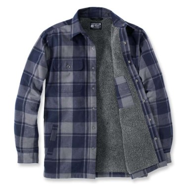 RELAXED FIT HEAVYWEIGHT FLANNEL SHERPA-LINED SHIRT JAC