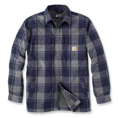 RELAXED FIT HEAVYWEIGHT FLANNEL SHERPA-LINED SHIRT JAC