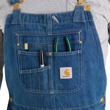 LOOSE FIT DENIM BIB OVERALL