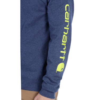 RELAXED FIT HEAVYWEIGHT LONG-SLEEVE LOGO SLEEVE GRAPHIC T-SHIRT