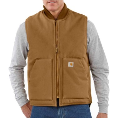 RELAXED FIT FIRM DUCK INSULATED RIB COLLAR VEST ( V01 )