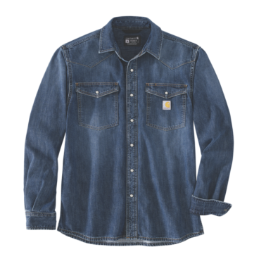 MONTANA RELAXED FIT MIDWEIGHT DENIM LONG-SLEEVE SNAP FRONT SHIRT