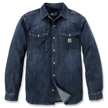 MONTANA RELAXED FIT MIDWEIGHT DENIM LONG-SLEEVE SNAP FRONT SHIRT