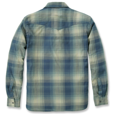 MONTANA RUGGED FLEX RELAXED FIT LIGHTWEIGHT LONG-SLEEVE SNAP-FRONT PLAID SHIRT