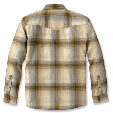 MONTANA RUGGED FLEX RELAXED FIT LIGHTWEIGHT LONG-SLEEVE SNAP-FRONT PLAID SHIRT