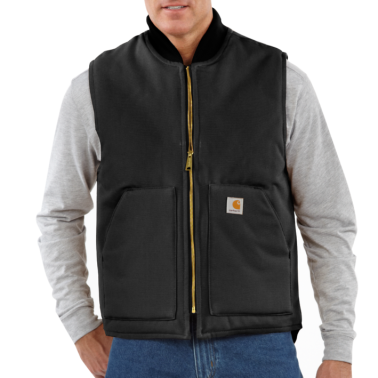 RELAXED FIT FIRM DUCK INSULATED RIB COLLAR VEST ( V01 )