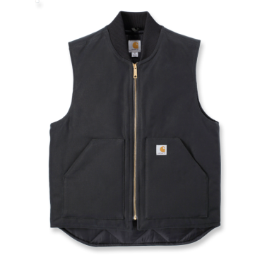 RELAXED FIT FIRM DUCK INSULATED RIB COLLAR VEST ( V01 )