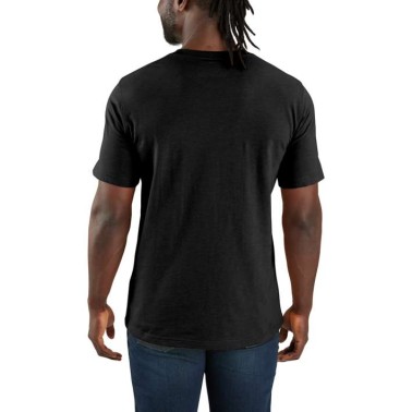 RELAXED FIT LIGHTWEIGHT SHORT-SLEEVE POCKET SCRIPT GRAPHIC T-SHIRT