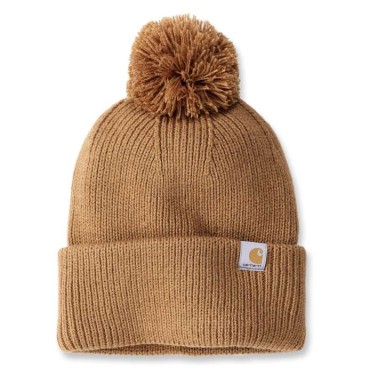 KNIT POM POM CUFFED BEANIE
