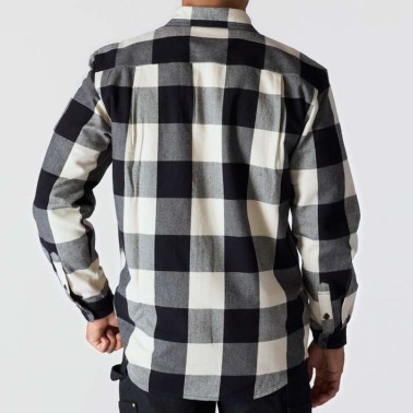 LOOSE FIT HEAVYWEIGHT FLANNEL LONG-SLEEVE PLAID SHIRT